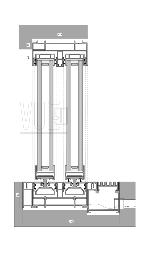 38M AluminiumTrack Minimal Series - Technical Drawing