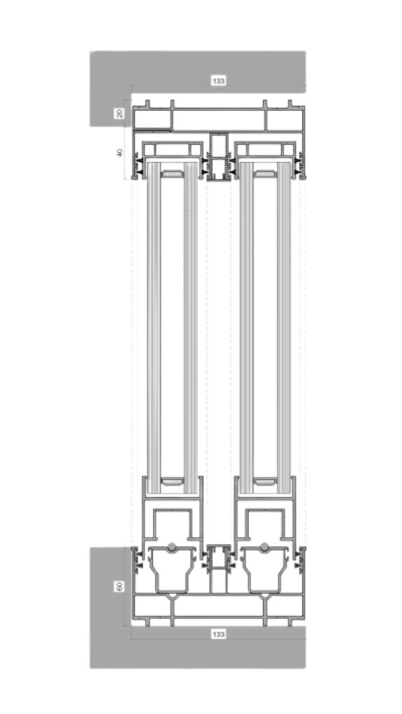 38 M Concealed Track- Technical Drawing
