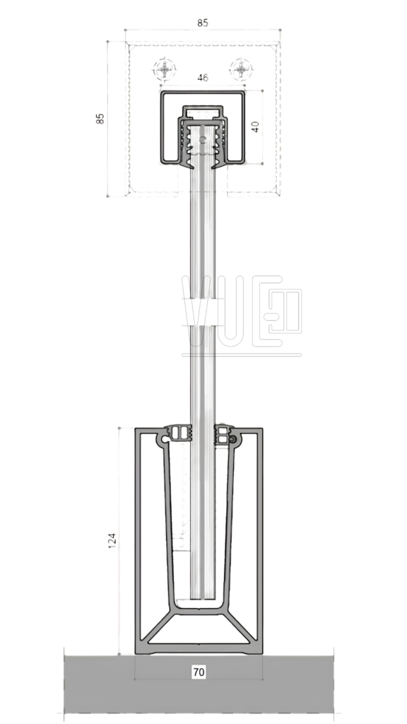 Railing Series Layout 1- Technical Drawing